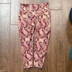 Old Navy Pink Snake Print Leggings